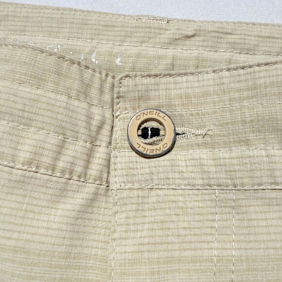 O'neill Men's Shorts 32 Tan Embroidered Stretch - Picture 5 of 8